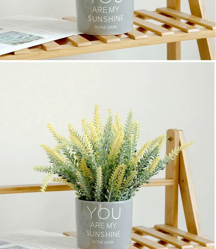 A Bunch of Provence Lavender Plastic Artificial Flowers False Plants Wedding Home Outdoor Garden Decoration Table Decoration