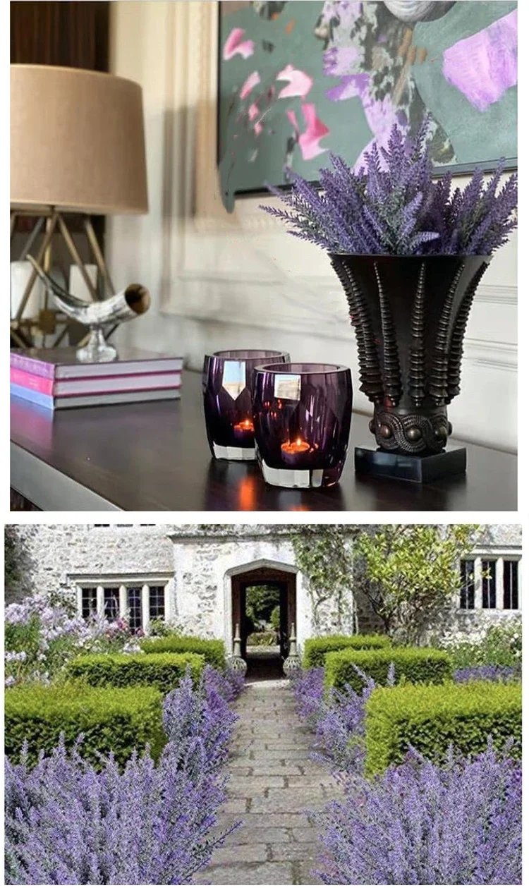 A Bunch of Provence Lavender Plastic Artificial Flowers False Plants Wedding Home Outdoor Garden Decoration Table Decoration