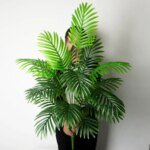 90-120cm Large Artificial Palm Tree Tropical Fake Plants Green Plastic Palm Leafs Big Monstera Tree Branch For Home Garden Decor - Image 2