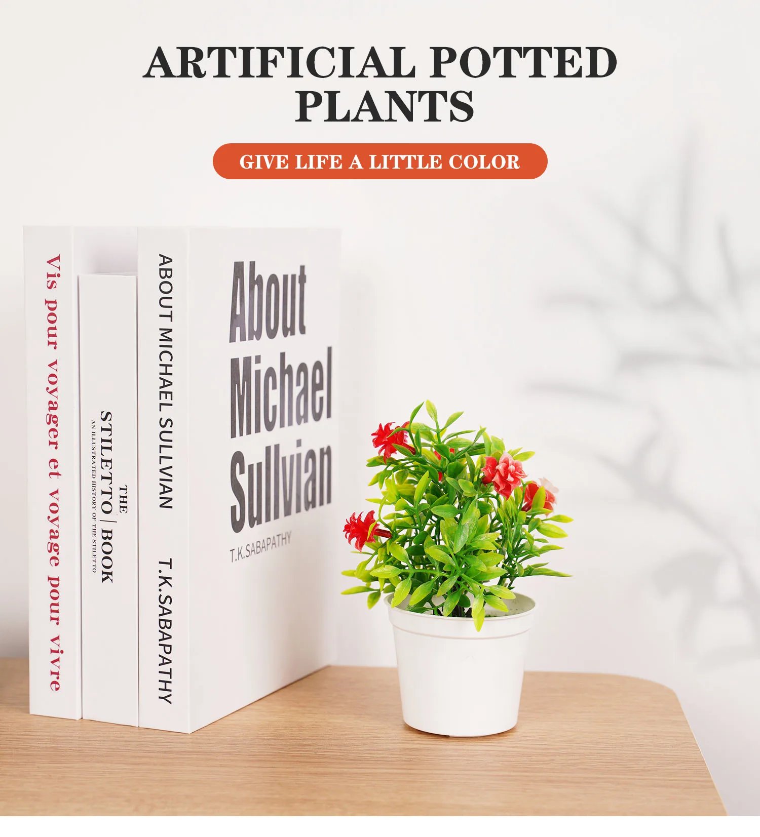 Small Fake Flowers Simulated Tree Office Artificial Plants Bonsai Pot Plants for Table Potted Ornament Office Garden Desk Decor