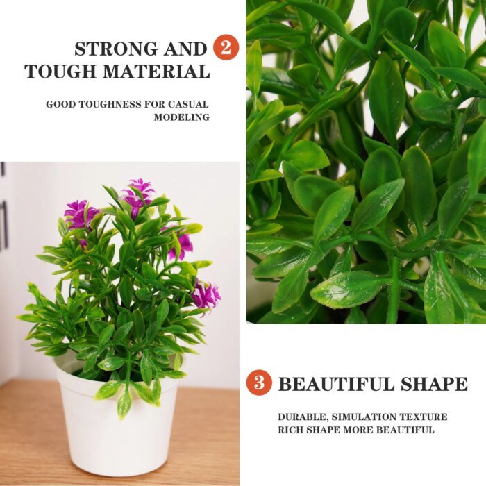Small  Fake Flowers Simulated Tree Office Artificial Plants Bonsai Pot Plants for Table Potted Ornament Office Garden Desk Decor - Image 5