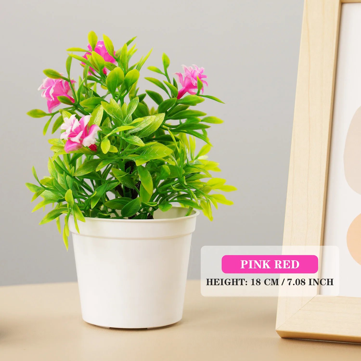 Small Fake Flowers Simulated Tree Office Artificial Plants Bonsai Pot Plants for Table Potted Ornament Office Garden Desk Decor