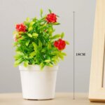 Small  Fake Flowers Simulated Tree Office Artificial Plants Bonsai Pot Plants for Table Potted Ornament Office Garden Desk Decor - Image 3