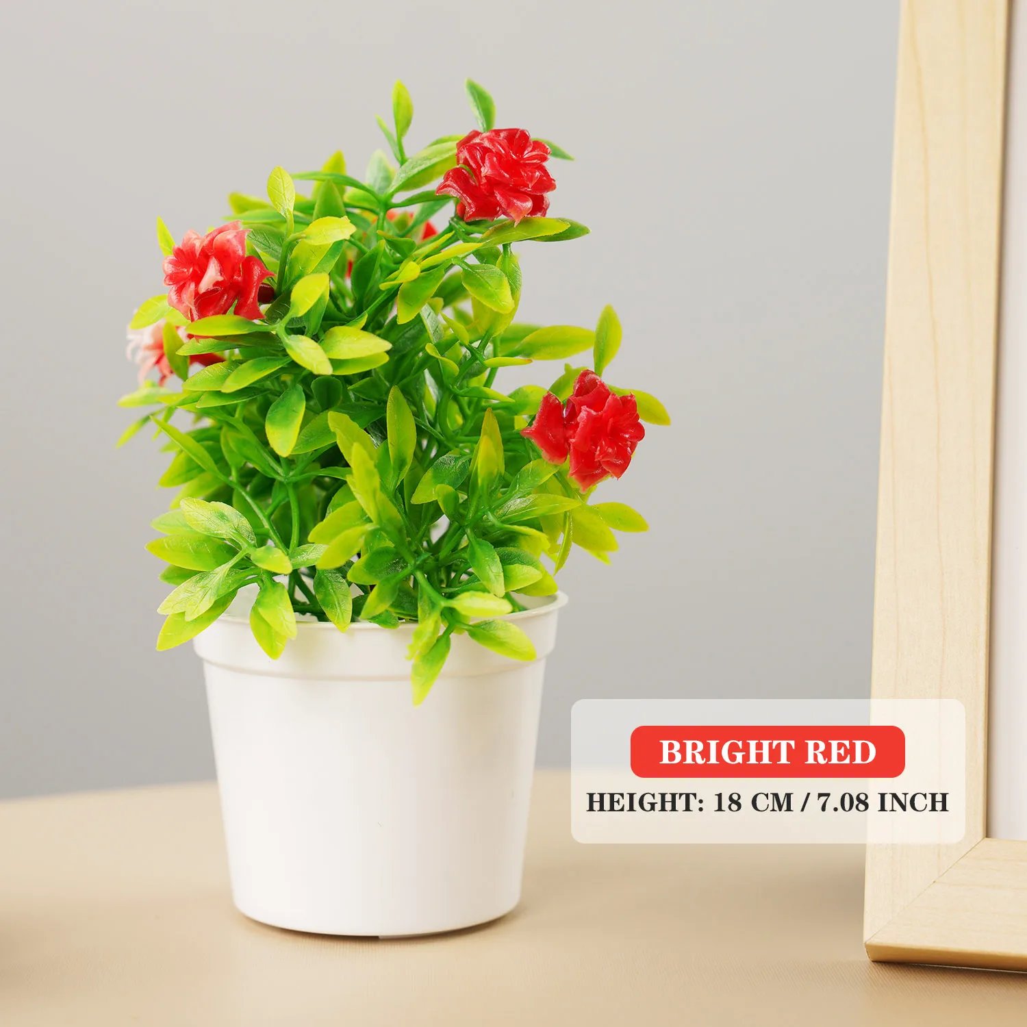 Small Fake Flowers Simulated Tree Office Artificial Plants Bonsai Pot Plants for Table Potted Ornament Office Garden Desk Decor