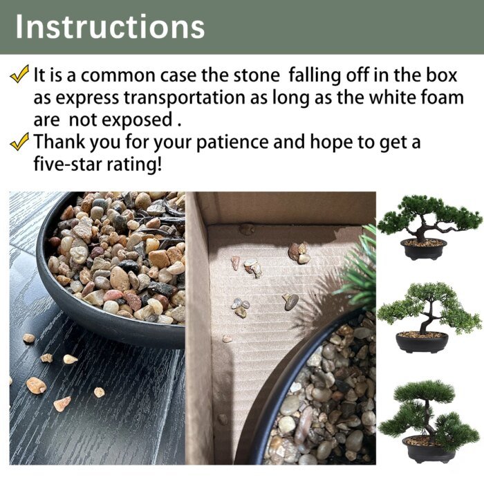1pc Artificial Bonsai Tree: A Zen Garden Accent Artificial Plant PP Material Black Planter Home Office Party Decoration - Image 6