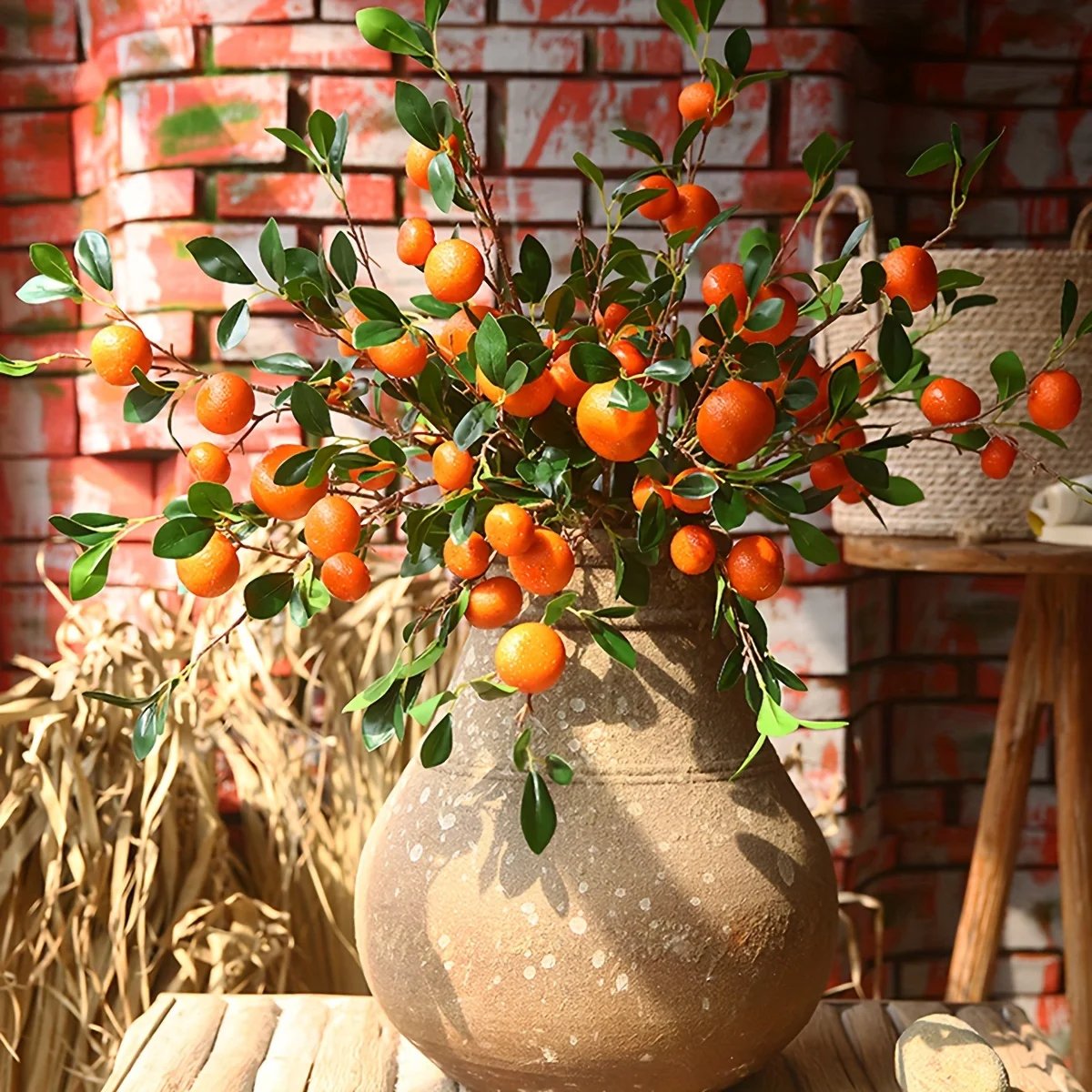 Artificial Plants for Home Decoration Fake Fruits Bonsai Tree Garden Decoration Plantas Artificiales Wall Hanging Decor