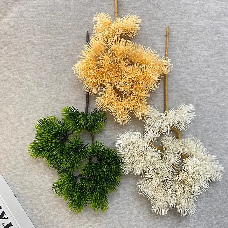 Plastic Artificial Pine Cypress Plant Bonsai Desktop Garden Plastic tree Branch