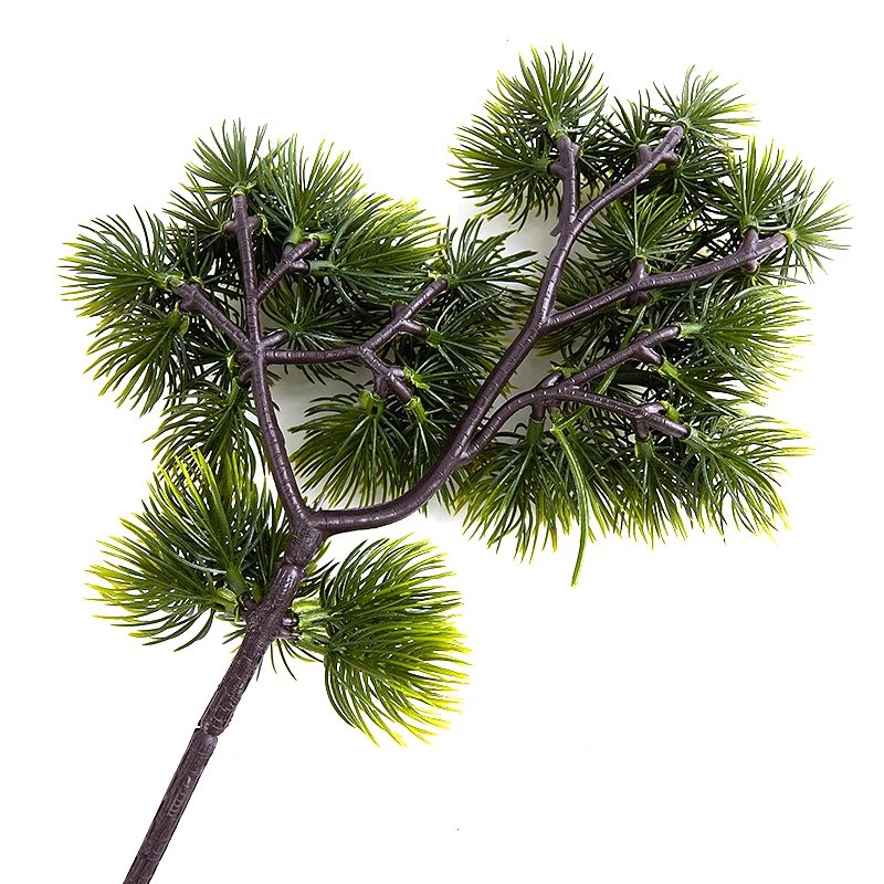 Plastic Artificial Pine Cypress Plant Bonsai Desktop Garden Plastic tree Branch