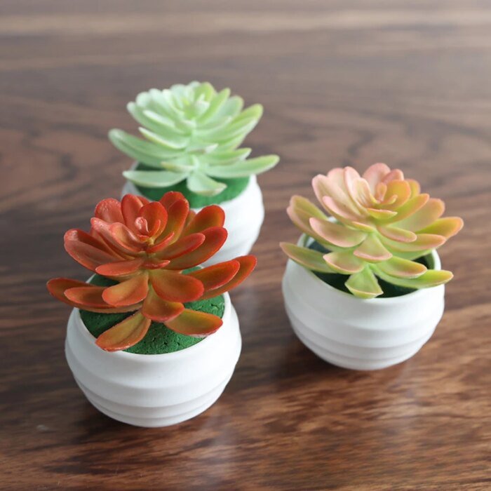 Mini Artificial Aloe Plants Bonsai Small Simulated Tree Pot Plants Fake Flowers Office Table Potted Ornaments Home Garden Decor - Image 3