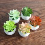 Mini Artificial Aloe Plants Bonsai Small Simulated Tree Pot Plants Fake Flowers Office Table Potted Ornaments Home Garden Decor - Image 2