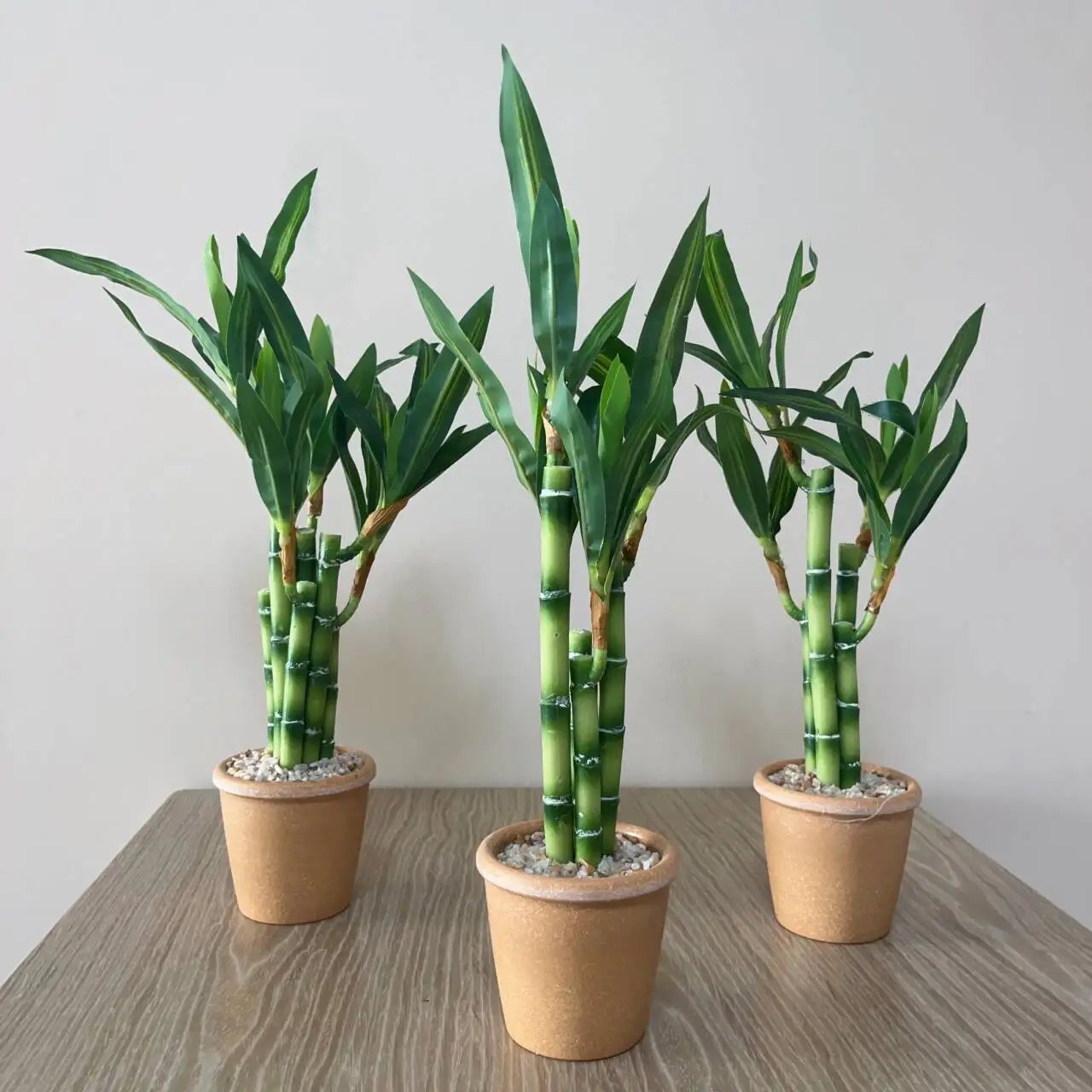 Artificial plants green lucky bamboo fake bonsai horticulture outdoor living room table aesthetic space wedding home decoration