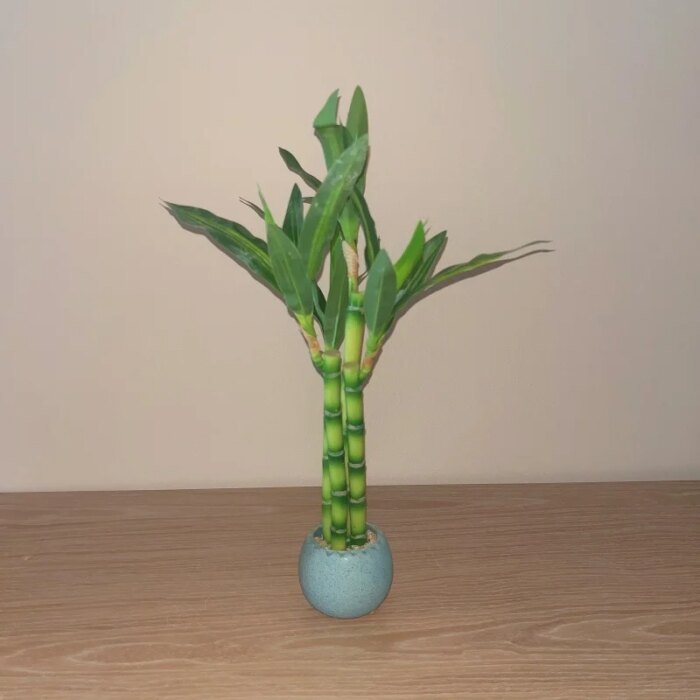 Artificial plants green lucky bamboo fake bonsai horticulture outdoor living room table aesthetic space wedding home decoration - Image 2