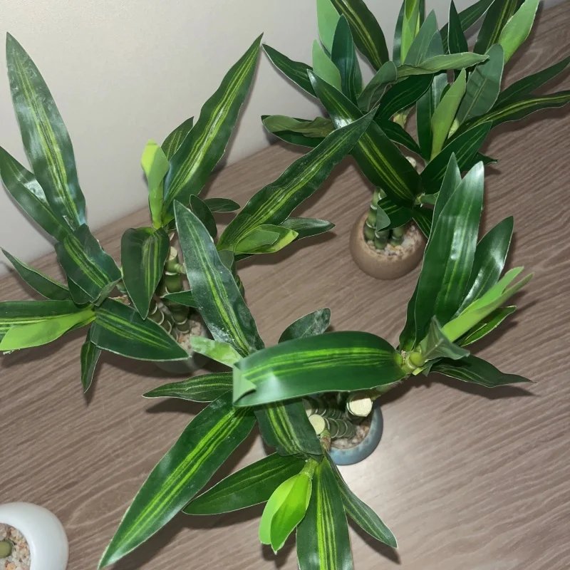 Artificial plants green lucky bamboo fake bonsai horticulture outdoor living room table aesthetic space wedding home decoration