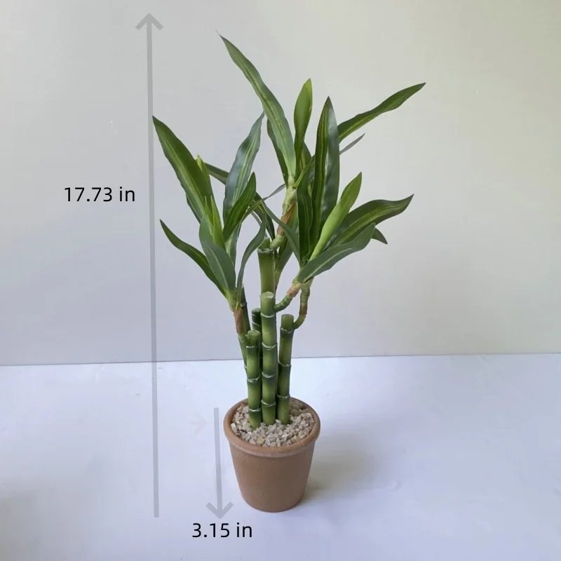 Artificial plants green lucky bamboo fake bonsai horticulture outdoor living room table aesthetic space wedding home decoration