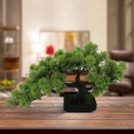 Artificial Bonsai Pine Tree Simulation Potted Plants Desktop Display Tree for Bookshelf Living Room Windowsill Decoration - Image 4