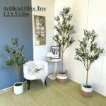1.2/1.5/1.8m Artificial Olive Tree PVC Soft Rubber European-style Home Hotel Floor Bonsai Decoration Artificial Green Olive Tree