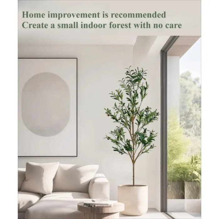 1.2/1.5/1.8m Artificial Olive Tree PVC Soft Rubber European-style Home Hotel Floor Bonsai Decoration Artificial Green Olive Tree - Image 3