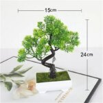 Garden Arrangement Ornaments Plastic Plants Bonsai Small Tree Pot Fake Plant Potted Flower Home Room Table Decoration - Image 6