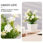 Artificial Bonsai Green Fake Small Cherry Blossom Potted Plant For Outdoor Indoor Home Bedroom Garden Decoration supplies - Image 6