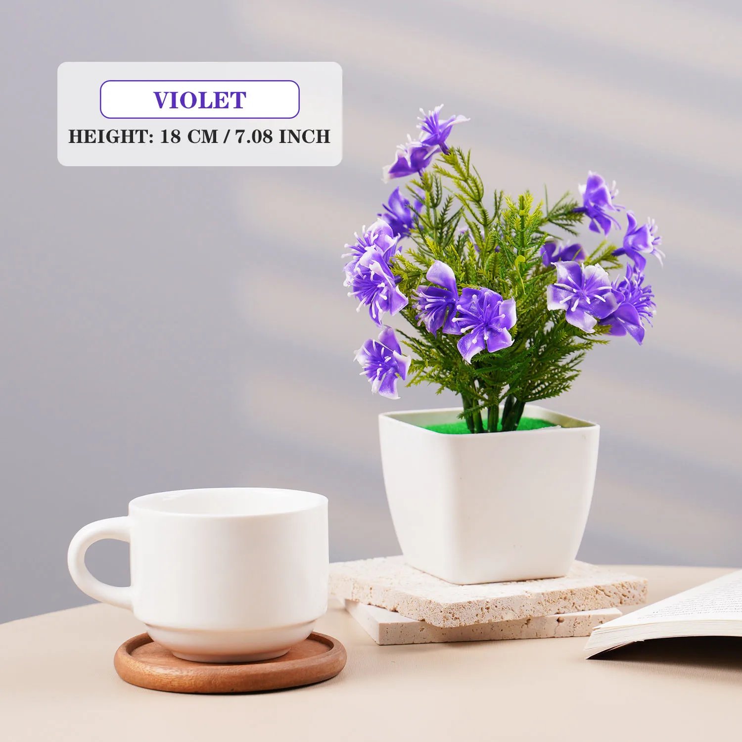 Artificial Bonsai Green Fake Small Cherry Blossom Potted Plant For Outdoor Indoor Home Bedroom Garden Decoration supplies