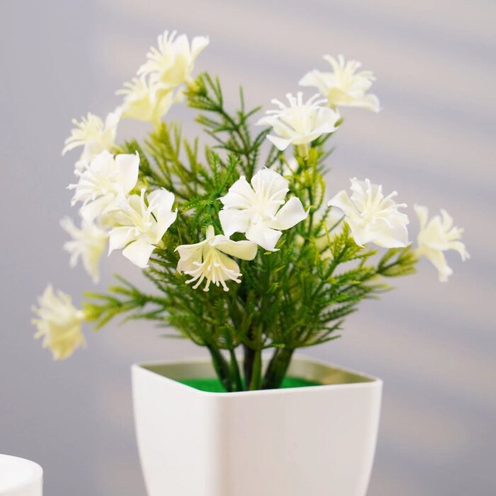 Artificial Bonsai Green Fake Small Cherry Blossom Potted Plant For Outdoor Indoor Home Bedroom Garden Decoration supplies - Image 1