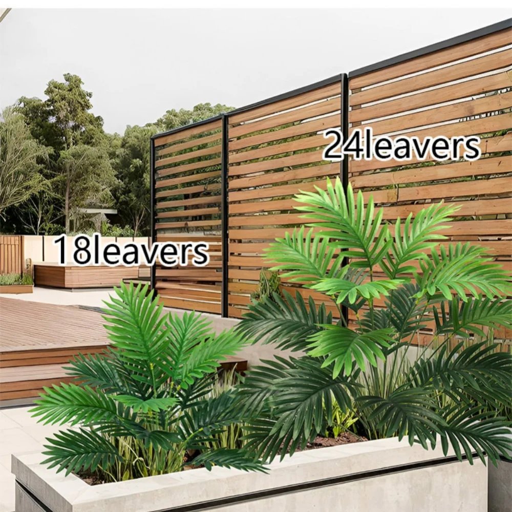 Plam Tree Artificial Plants Green Leaf Simulated Bonsai Potted Plant Room Decor Office Home Floor Home Outdoors Party Ornament