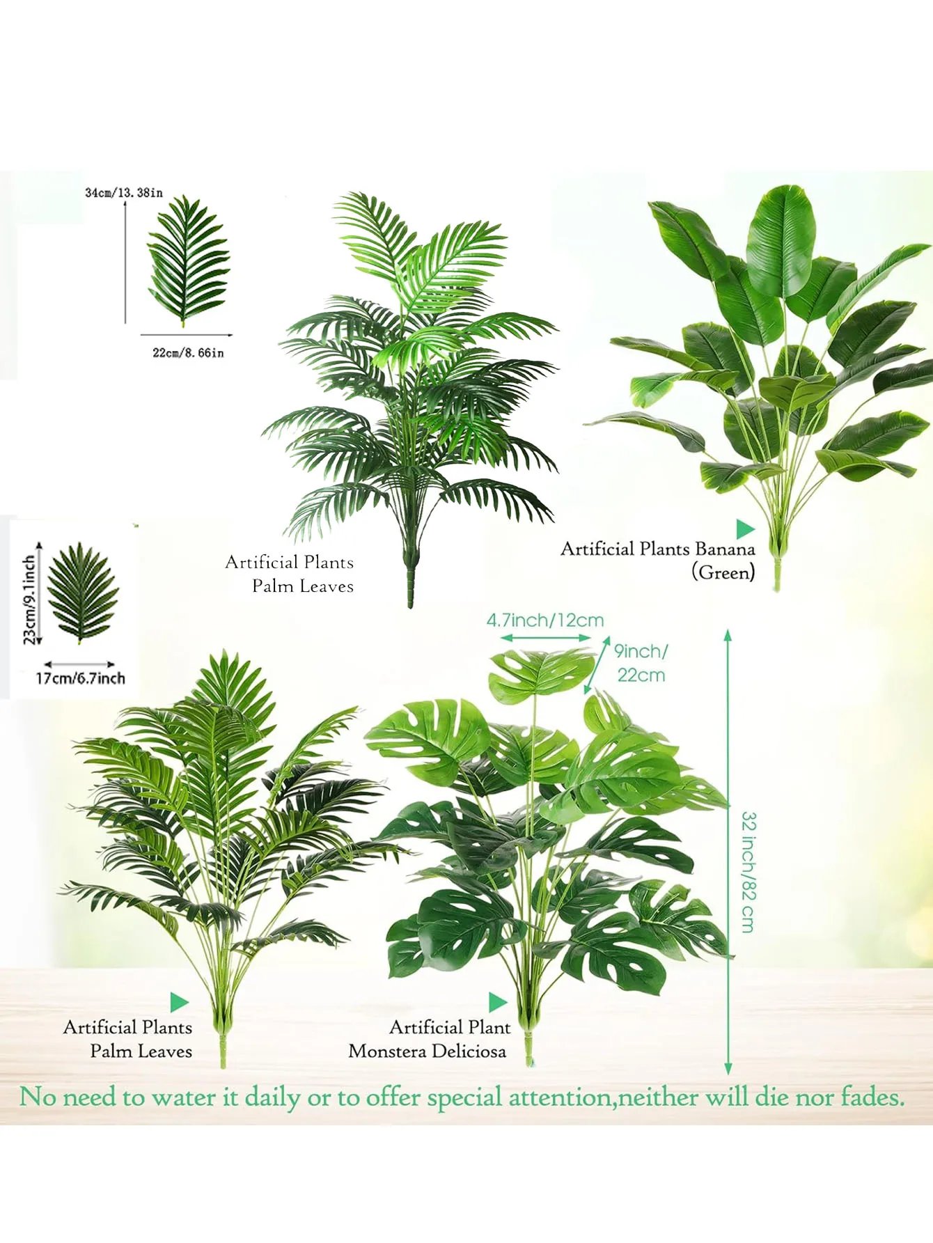 1pc Large Artificial Areca Palm Plant In Pot Plant Faux Tropical Plants Tall Table Palm Tree Home Office Decoration Floor Decor