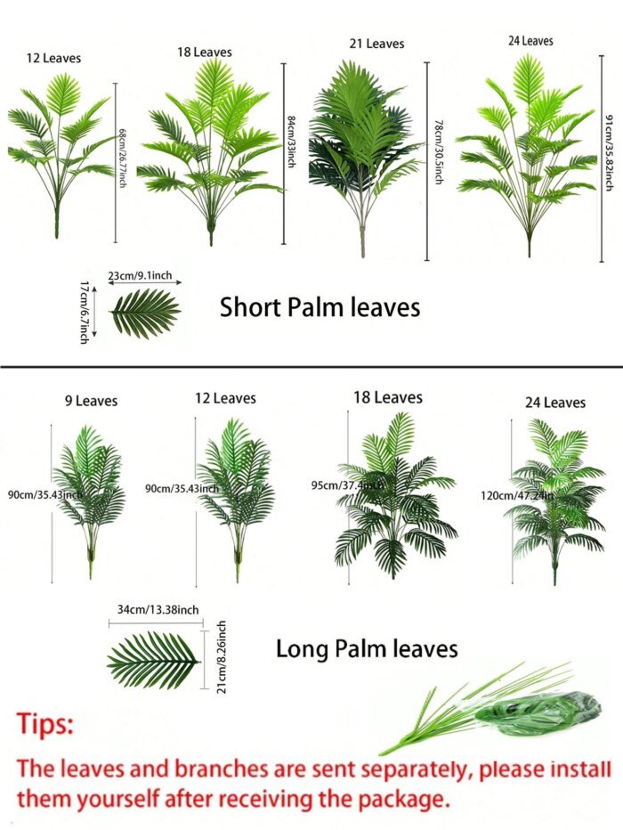 1pc Large Artificial Areca Palm Plant In Pot Plant Faux Tropical Plants Tall Table Palm Tree Home Office Decoration Floor Decor - Image 4