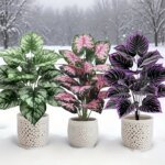 3pcs 60cm Large Artificial Green Plant Set Garden Decoration 36 Leaves Simulated Bonsai Potted Decor Home Room Party Wedding - Image 4