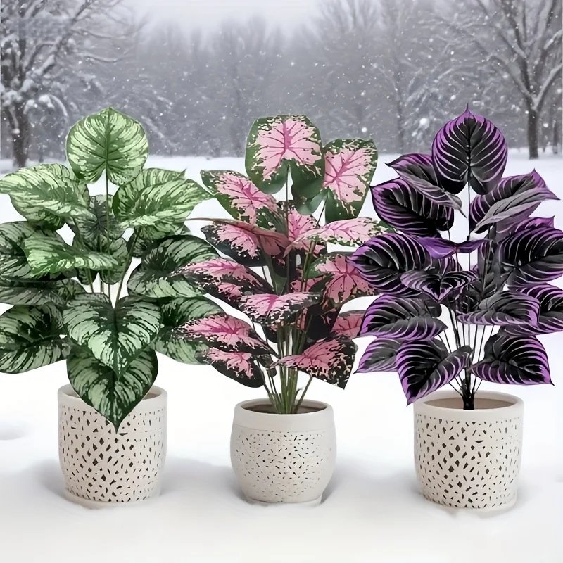 3pcs 60cm Large Artificial Green Plant Set Garden Decoration 36 Leaves Simulated Bonsai Potted Decor Home Room Party Wedding 3pcs 60cm Large Artificial Green Plant Set Garden Decoration 36 Leaves Simulated Bonsai Potted Decor Home Room Party Wedding