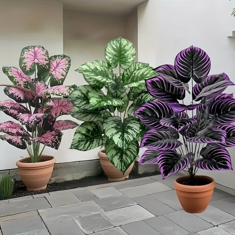 3pcs 60cm Large Artificial Green Plant Set Garden Decoration 36 Leaves Simulated Bonsai Potted Decor Home Room Party Wedding 3pcs 60cm Large Artificial Green Plant Set Garden Decoration 36 Leaves Simulated Bonsai Potted Decor Home Room Party Wedding