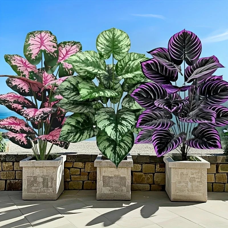 3pcs 60cm Large Artificial Green Plant Set Garden Decoration 36 Leaves Simulated Bonsai Potted Decor Home Room Party Wedding 3pcs 60cm Large Artificial Green Plant Set Garden Decoration 36 Leaves Simulated Bonsai Potted Decor Home Room Party Wedding