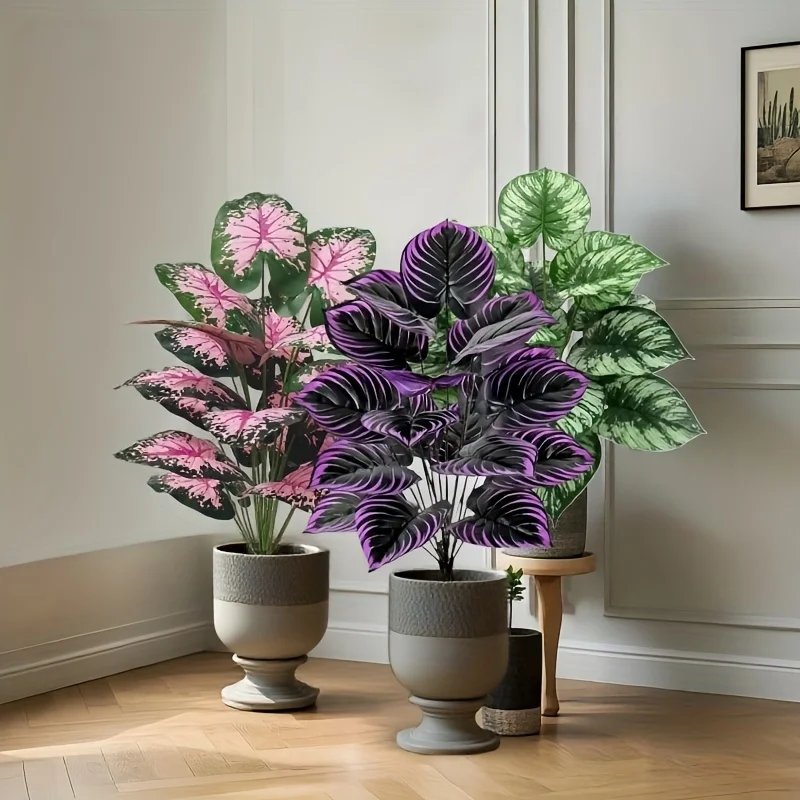 3pcs 60cm Large Artificial Green Plant Set Garden Decoration 36 Leaves Simulated Bonsai Potted Decor Home Room Party Wedding 3pcs 60cm Large Artificial Green Plant Set Garden Decoration 36 Leaves Simulated Bonsai Potted Decor Home Room Party Wedding