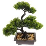 Artificial Bonsai Medium Stone Small Fake Plant Pot Fake Plants for Artificial Bonsai Tree Home Office Desk Small Plant - Image 5