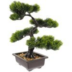 Artificial Bonsai Medium Stone Small Fake Plant Pot Fake Plants for Artificial Bonsai Tree Home Office Desk Small Plant - Image 4