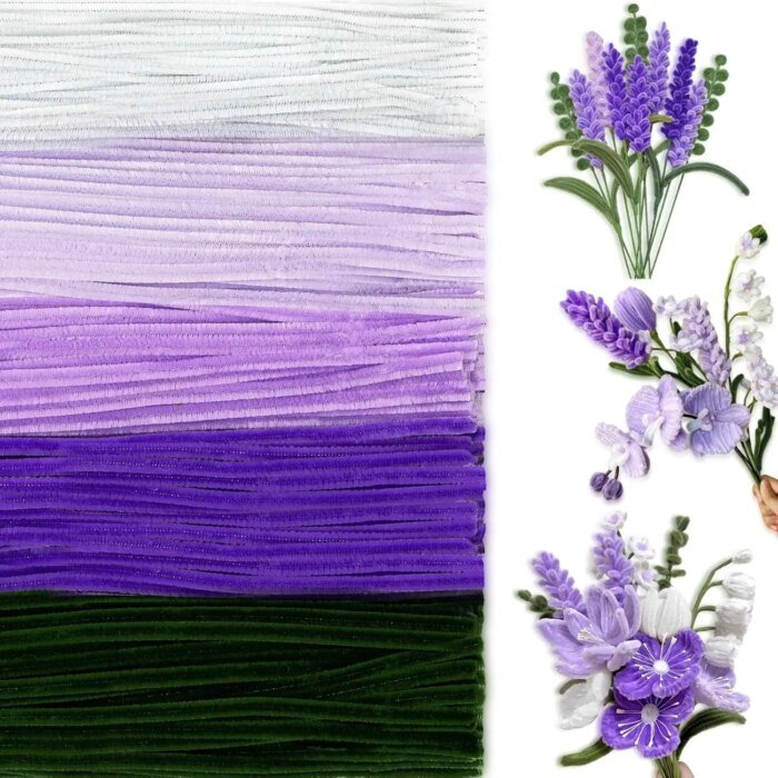 500/600 Pieces Pipe Cleaners Chenille Stems 12 Inch Craft Supplies Bulk for DIY Art and Craft Projects Creative Gift - Image 3