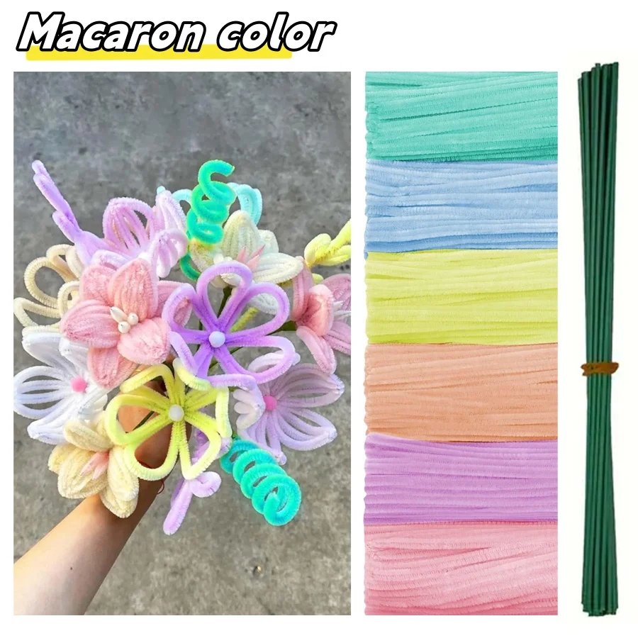 500/600 Pieces Pipe Cleaners Chenille Stems 12 Inch Craft Supplies Bulk for DIY Art and Craft Projects Creative Gift