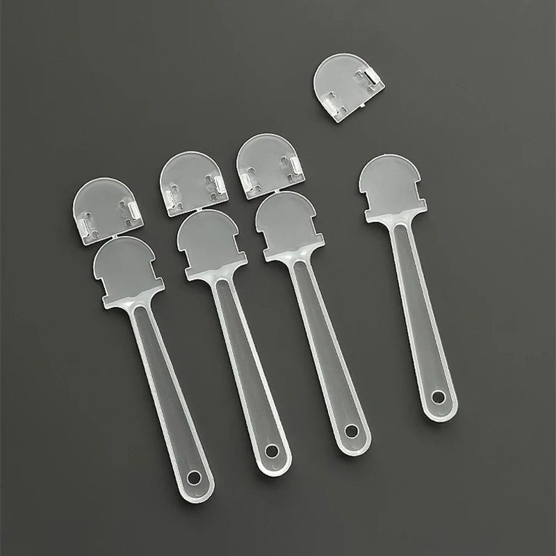 100pcs Transparent Handle for Hand Fan DIY Christmas Craft Supplies Child Handmade Material Wedding Party Favors Plastic Fans