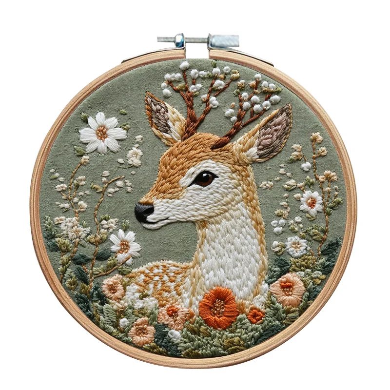 Animal Landscape Stitching Sewing Kit Included Hand Embroidery Kit For Adults Embroidery Kit Accessories & Hoop Gift Animal Landscape Stitching Sewing Kit Included Hand Embroidery Kit For Adults Embroidery Kit Accessories & Hoop Gift