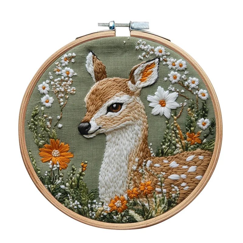 Animal Landscape Stitching Sewing Kit Included Hand Embroidery Kit For Adults Embroidery Kit Accessories & Hoop Gift Animal Landscape Stitching Sewing Kit Included Hand Embroidery Kit For Adults Embroidery Kit Accessories & Hoop Gift