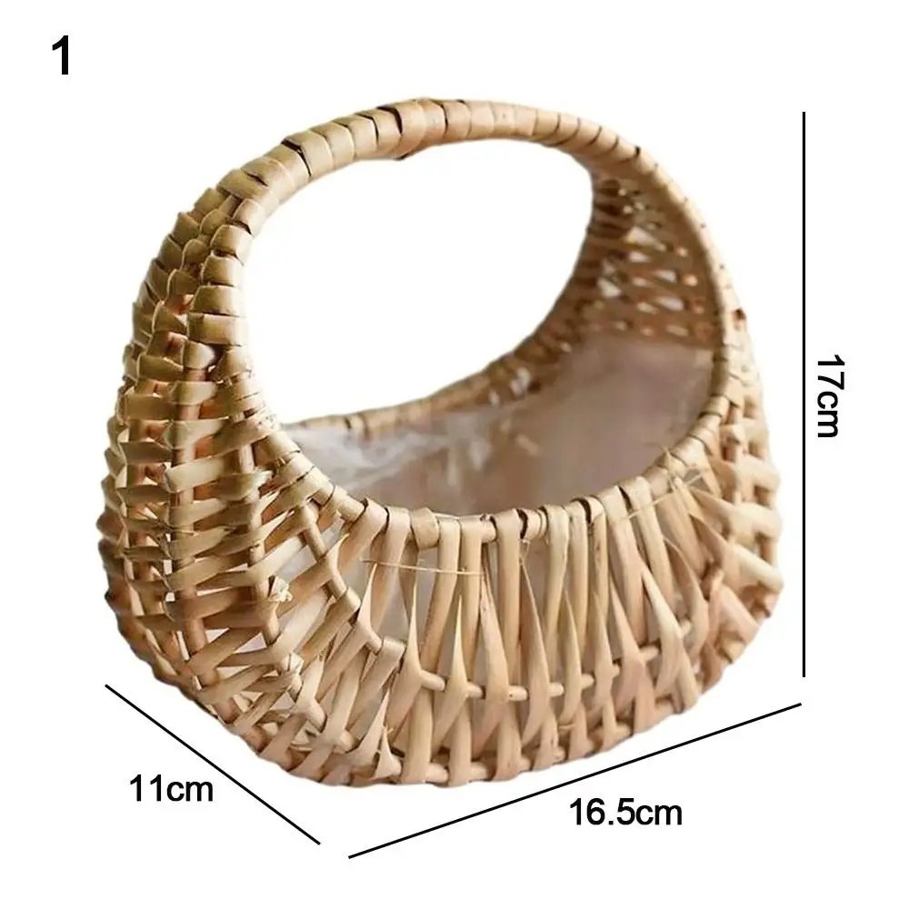 Small Flower Basket Flower Arrangement Basket Willow Rattan Woven Basket Wicker Half Moon Storage With Handle Flower Baskets Small Flower Basket Flower Arrangement Basket Willow Rattan Woven Basket Wicker Half Moon Storage With Handle Flower Baskets
