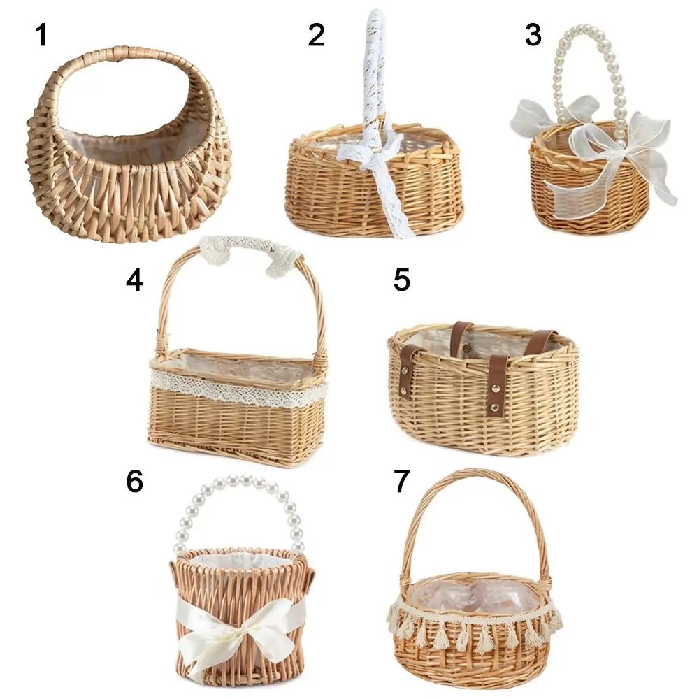 Small Flower Basket Flower Arrangement Basket Willow Rattan Woven Basket Wicker Half Moon Storage With Handle Flower Baskets Small Flower Basket Flower Arrangement Basket Willow Rattan Woven Basket Wicker Half Moon Storage With Handle Flower Baskets