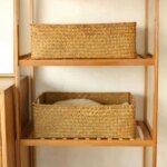 Zerolife-Woven Seagrass Basket for Home Decor, Natural Wicker Basket, Storage Basket, Fruit Bread Towel, Kitchen Table, Rattan - Image 5