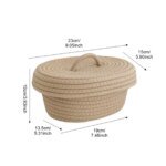 Simple Desktop Storage Baskets Lid Handmade Woven Remote Control Organize Boxs Multifunctional Sundries Cosmetics Container Item - Image 6