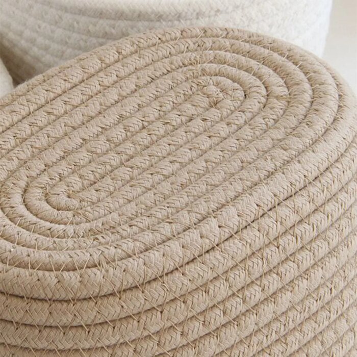 Simple Desktop Storage Baskets Lid Handmade Woven Remote Control Organize Boxs Multifunctional Sundries Cosmetics Container Item - Image 5
