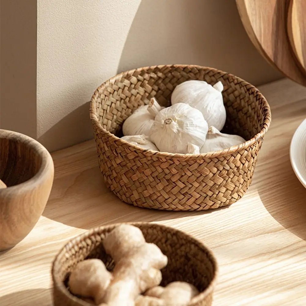 Imitation Rattan Rattan Storage Baskets Home Desktop Decoration Sundries Organizer Kitchen Storage Basket Multi-Purpose Home Imitation Rattan Rattan Storage Baskets Home Desktop Decoration Sundries Organizer Kitchen Storage Basket Multi-Purpose Home