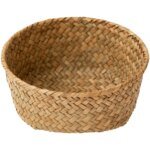 Imitation Rattan Rattan Storage Baskets Home Desktop Decoration Sundries Organizer Kitchen Storage Basket Multi-Purpose Home - Image 2