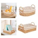 Woven Storage Baskets Kitchen Organizer Handwoven with Handles Cosmetic Box for Breakfast Fruit Bedroom Bathroom Home Decorative - Image 6