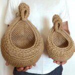 Wall-mounted Vegetable Basket Fruit and Sundry Basket Natural Wicker Weave Storage Basket Kitchen Storage Home Decoration - Image 2