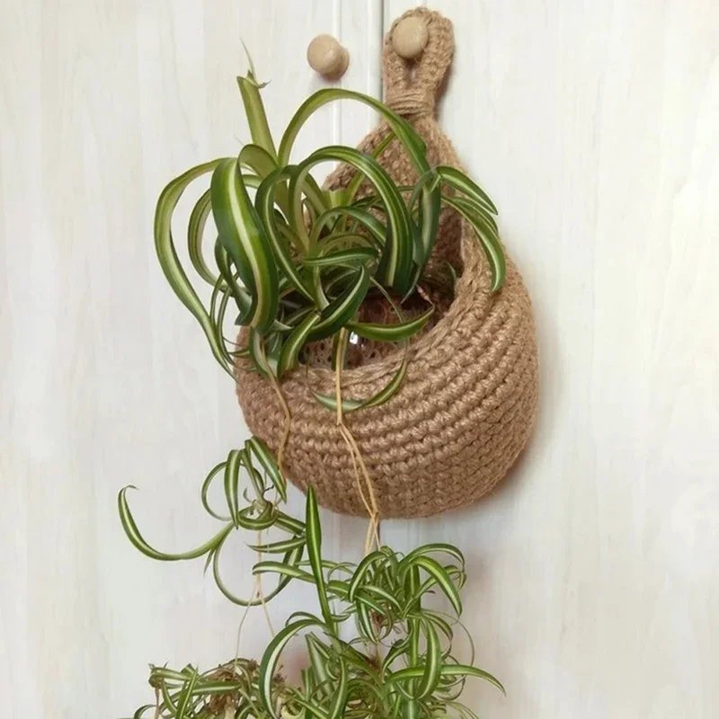 Wall-mounted Vegetable Basket Fruit and Sundry Basket Natural Wicker Weave Storage Basket Kitchen Storage Home Decoration